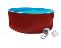 Бассейн Лагуна морозоустойчивый 3.00х1.25м круглый красный (скиммер, форсунка) 30016 Бассейн Лагуна морозоустойчивый 3.00х1.25м круглый красный (скиммер, форсунка) 30016