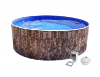 Бассейн Лагуна морозоустойчивый 2.50х1.25м круглый природный камень(скиммер, форсунка) 25012 Бассейн Лагуна морозоустойчивый 2.50х1.25м круглый природный камень(скиммер, форсунка) 25012